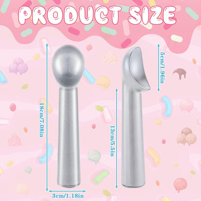 Gejoy Ice Cream Scoop Set, Ice Cream Scoops 7 Inch, Silver