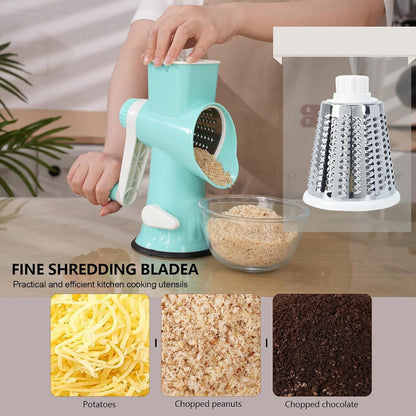Rotary Cheese Grater with Handle-Versatile Cheese Grater