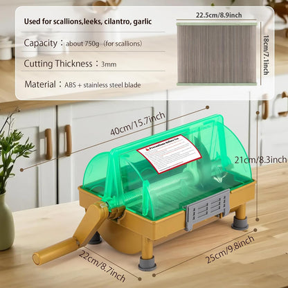 Moongiantgo Commercial Hand Scallion Cutter Green Onion Cutter Slicer