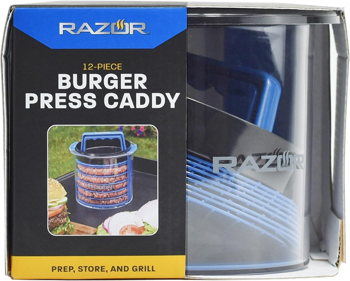 RAZOR Burger Press Caddy for Perfect Shaped Patties On The Go