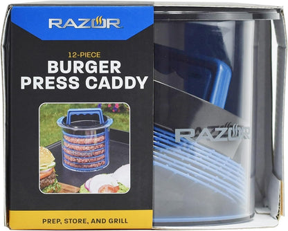 RAZOR Burger Press Caddy for Perfect Shaped Patties On The Go
