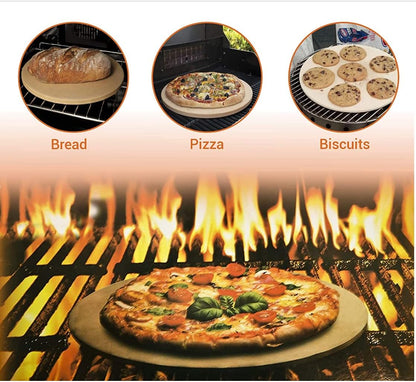 Round Pizza Baking Stone 9" Diameter, White