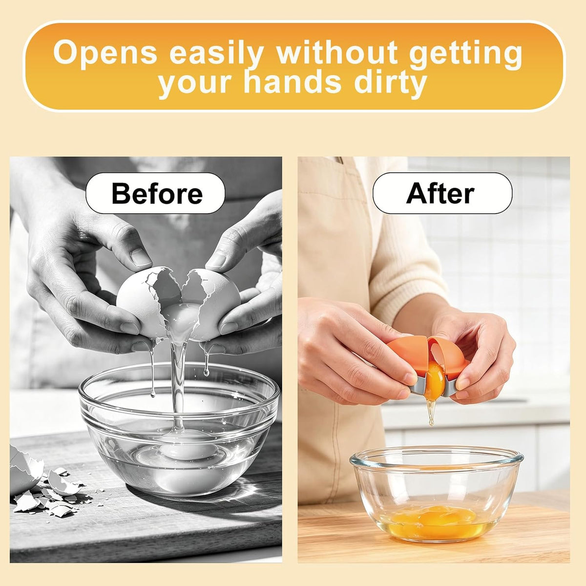 3PCS Egg Shell Opener, Stainless Steel Egg Cracker Tools for Raw Eggs, Egg Peeler Quickly Cutting Off Eggs for Home Kitchen Use