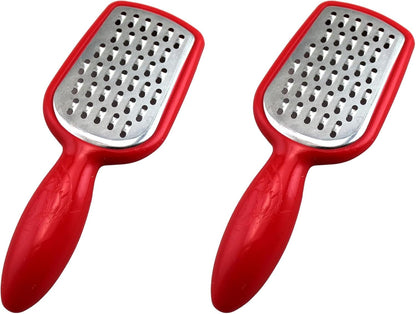 Mini Stainless Steel Grater with BPA-Free Handle – 5-Inch Cheese, Garlic, Nutmeg, Chocolate, Citrus Zester – Compact Handheld Grater for Kitchen, Baking, Cooking by Dependable Industries