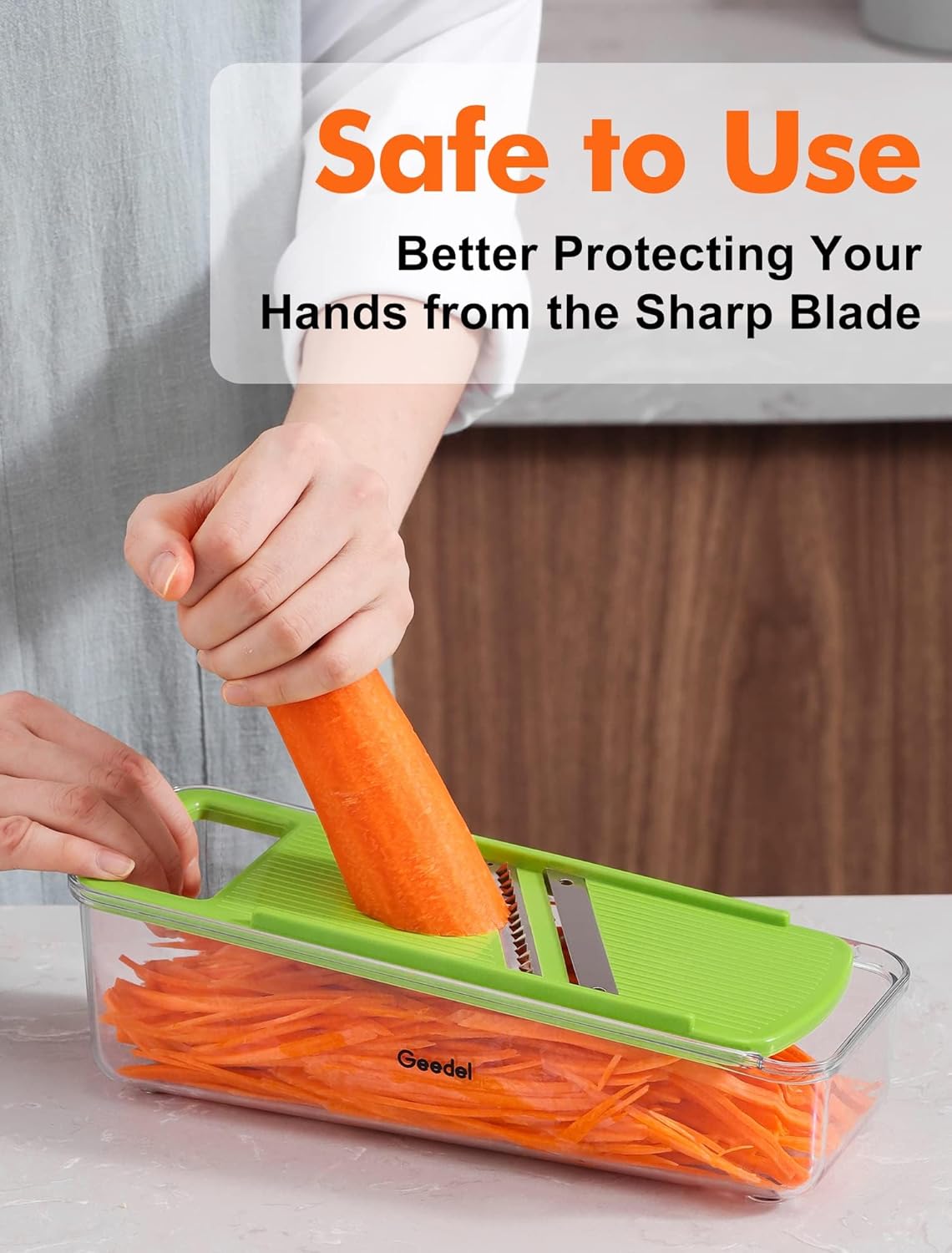 Geedel Professional Mandoline Slicer for Kitchen, Multi Purpose Vegetable Slicer Cutter, Vegetable Cutter Onion Cutter for Veggie Fruit Cheese