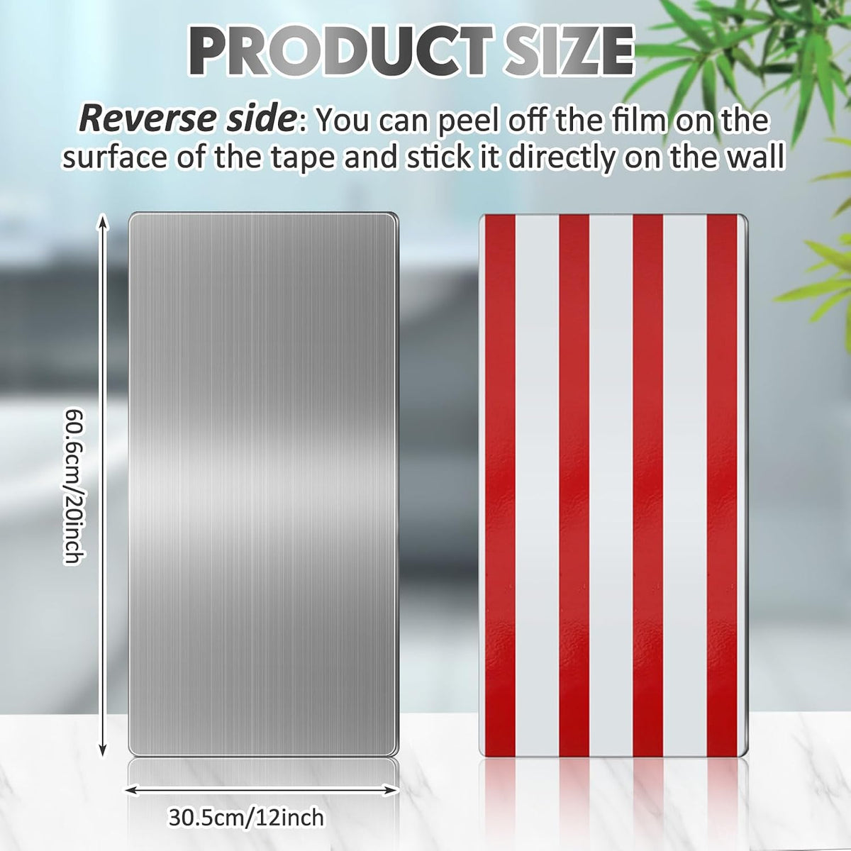 Gisafai 1 Pc 24 x 16 Inch Stainless Steel Backsplash Panel
