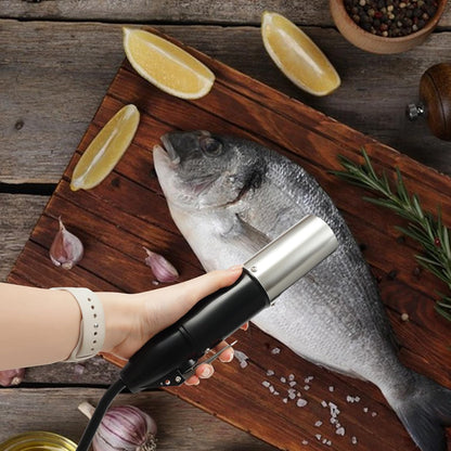 Electric Fish Scaler – 5500-7000 RPM High-Speed Stainless Steel Descaler, IPX5 Waterproof & 6-Sided Blades for Freshwater/Saltwater Fish – Kitchen & Commercial Use (Includes Adapter)