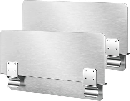 Zipcase 17" W x 9" H Splash Guard for Commercial Fryer - Compact 304 Stainless Steel Side Shield with Clip-On Design for Tight Spaces, 2-Pack