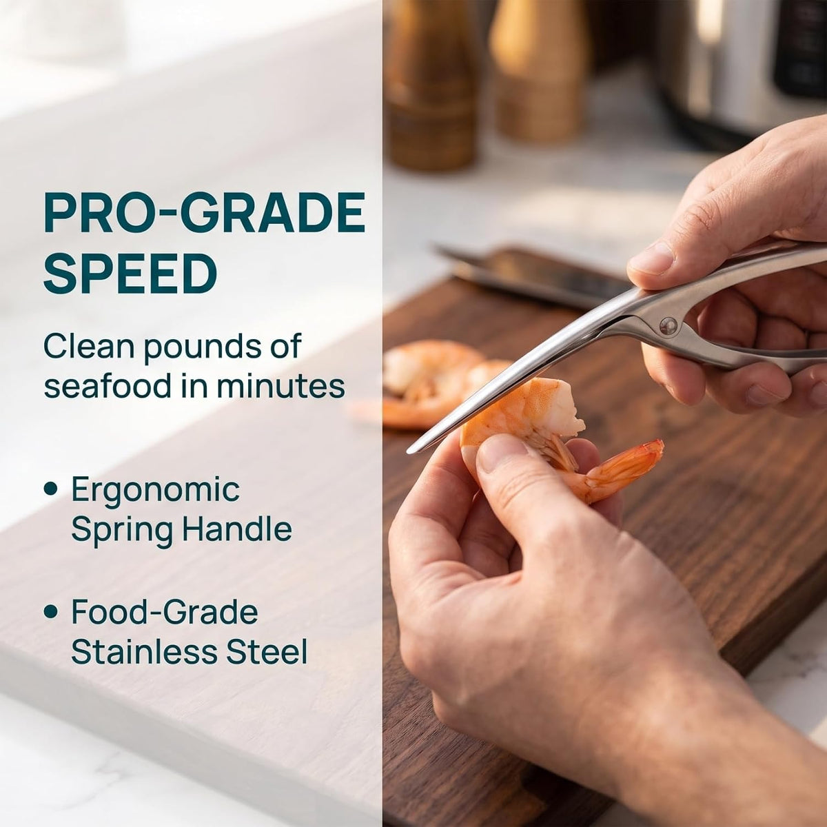 Shrimp Deveiner Tool and Peeler Set Multifunctional Shrimp Deveining Tool