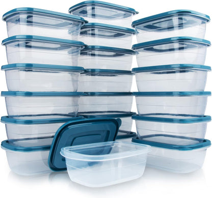 10PCS Food Storage Containers,Freezer Microwave safe,Food Container Sets,BPA Free Plastic Meal Prep Containers & Kitchen Set,Lunch Containers,use for School,Work and Travel,0.53 Quarts Per Box.