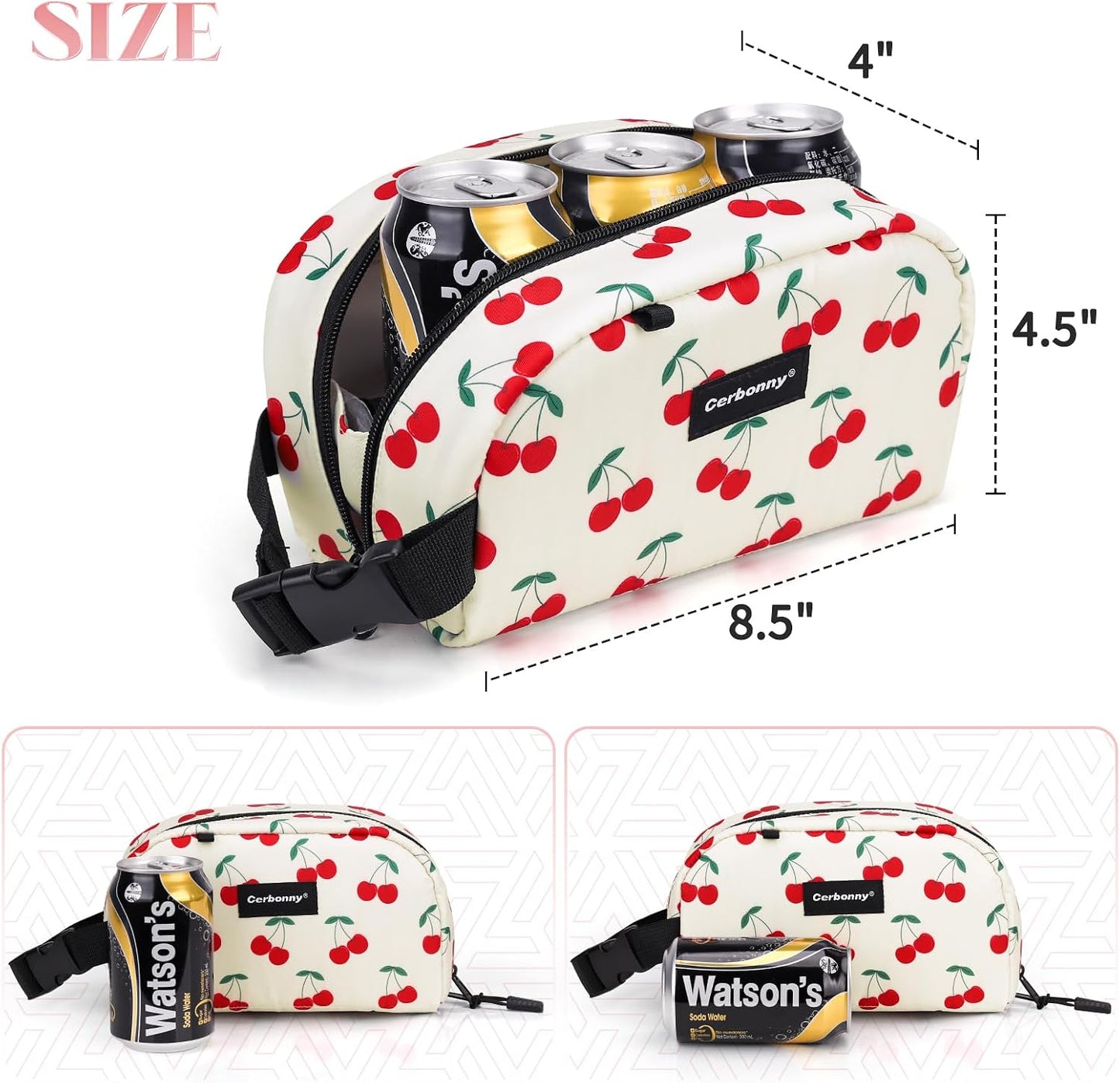 Cerbonny Freezable Cooler Bag for Work/School Travel - Mini Insulated Bag Fit For Yogurt