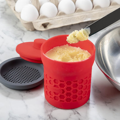PrepSolutions Silicone Grease Strainer And Keeper, 2 Cup Capacity