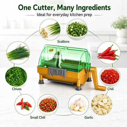 Hand Scallion Cutter, Commercial Green Onion Slicer Chopped 3mm Shreds for Scallions,Green Onions,Spring Onions,Leeks,Cilantro,Garlic, Scallion Shredder for Home and Restaurant