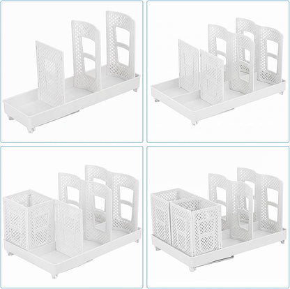6-Compartment Cup and Lid Holder, Plastic Coffee Cup Holder with Straws Holder, 10-22oz Disposable Paper Cups Organizer for Countertop, Station, Bar,Office, Restaurant, Breakroom