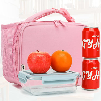GYEUKHAM Insulated Lunch Box for School, Thermal Reusable Durable Freezable Lunch Bags for Kids Boys Girls Men Women - Small Soft Cooler Portable Lunch Tote Kit for Work Picnic Travel,Black