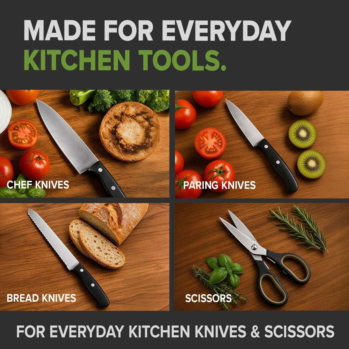 5-in-1 Knife Sharpener for Straight & Serrated Knives