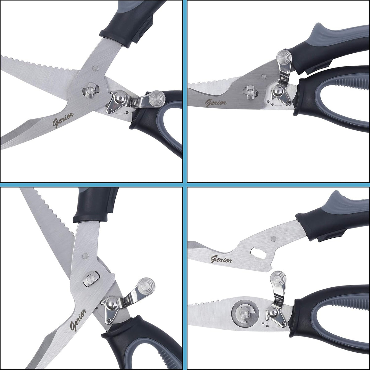 Poultry Shears - Heavy Duty Kitchen Scissors for Cutting Chicken, Poultry, Game, Bone, Meat - Chopping Food - Spring Loaded