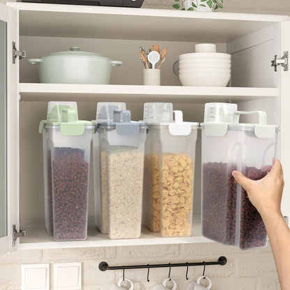 TBMax Rice Container 10 Lbs, Cereal Container Oatmeal Storage, Airtight Food Dispenser with Easy-pouring Spout & Handy Cup for Flour Grain Beans, Pet Dog Cat Bird Food Storage Container