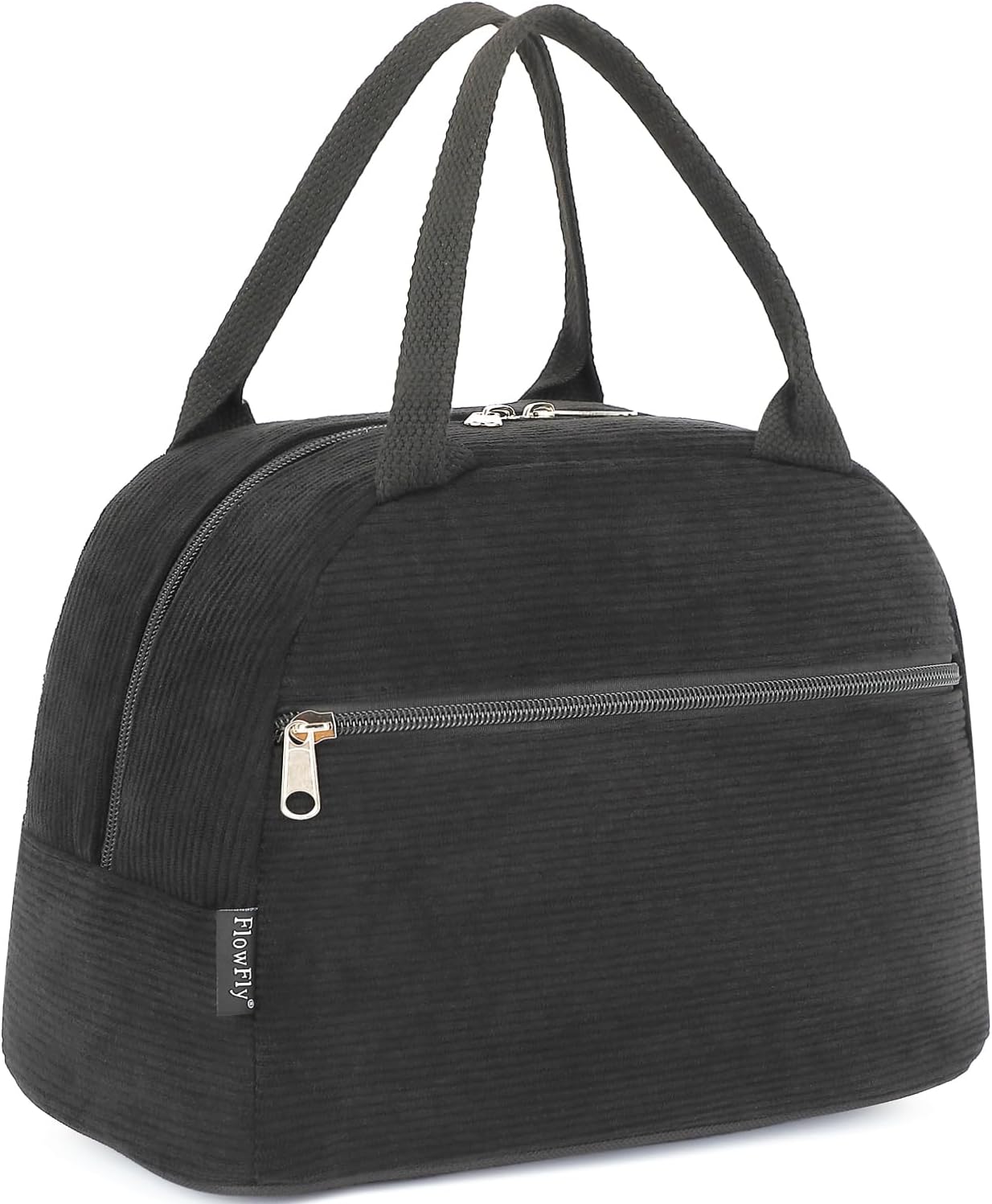 FlowFly Insulated Lunch Cooler Bag - Tote Bag Organizer for Women/Men, Black - Colors B