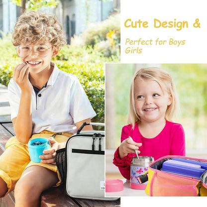 CaCTOUR Lunch Box Kids,Premium Insulated Lunchbox for Girls Boys,Soft Mini Cooler Bag Back to School Thermal Reusable Lunch Bag for Work School Picnic (Blue)