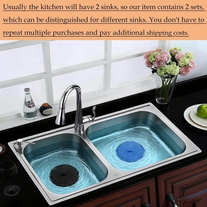 Seatery 2PCS Kitchen Sink Strainers, Sink Drain Filter, Sink Basket Strainer, 4.5 Inch Stainless Steel Sink Drain Strainer, Food Scraps Catcher for Kitchen