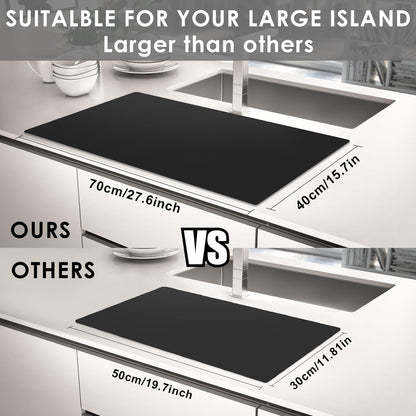 Extra Large Silicone Table Mat, Silicone Mat for Crafts Kids Dinner Placemat Desk Countertop Waterproof Protector Mats, Heat Insulation Kitchen Pastry Mat Rolling Dough Pad (Coffee, 23.6''x15.7'') - Colors A