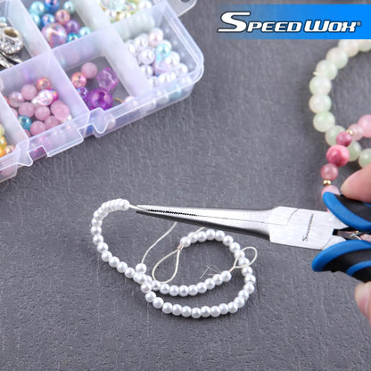 SPEEDWOX Long Reach Bent Needle Nose Pliers With Smooth Jaw Angled Needle Nose Pliers For Jewelry Making Fish Bone Pliers Tweezers Bent Chain Nose Pliers For Wire Bending And Small Object Gripping