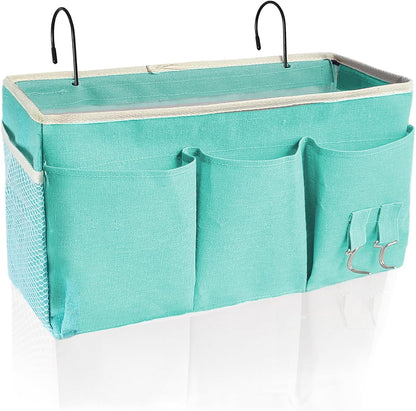 Bedside Caddy/Hanging basket Storage Organizer Bag for Bunk and Hospital Beds,College Dorm Bed，Can be Placed Glasses Books Mobile Phones (Grey 1)