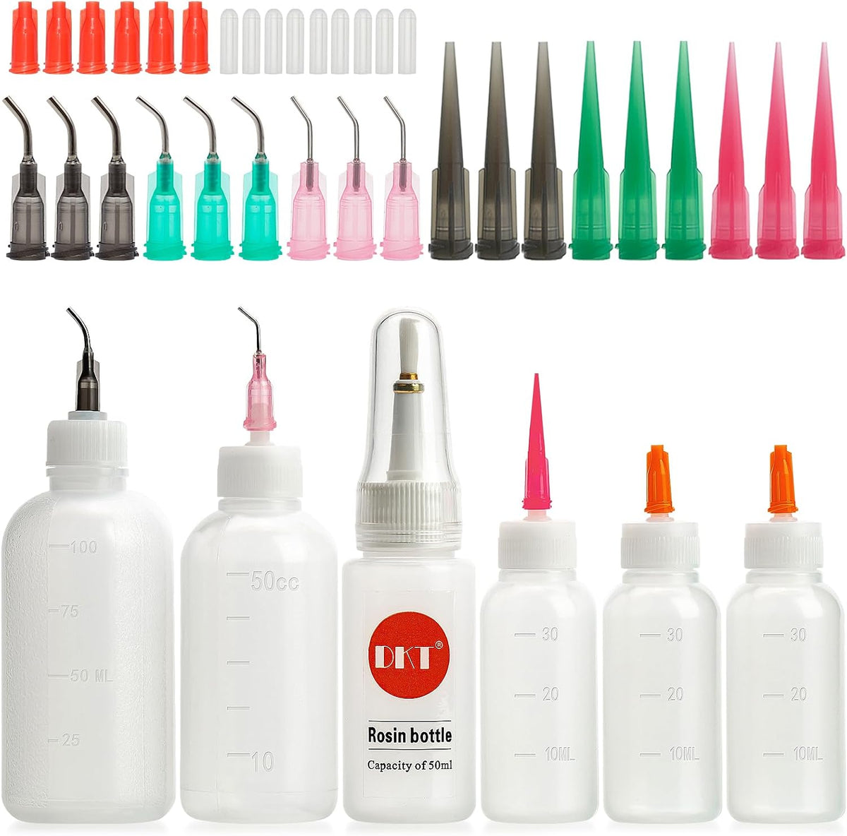 30cc Needle Tip Glue Squeeze Bottle Precision Tips Applicator Bottles 5 Pcs