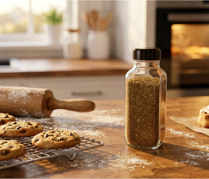 JARMING COLLECTIONS 16oz Glass Spice Shakers with Lids – Large Seasoning Containers with Shaker Tops for Kitchen, Pantry & Herb Storage