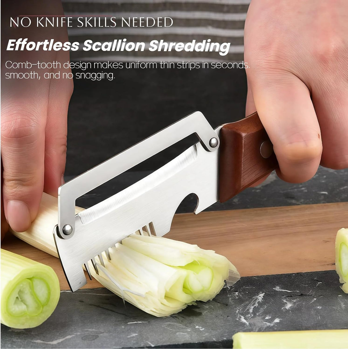 2PCS Vegetable Peeler with Bottle Opener and Green Onion Shredder