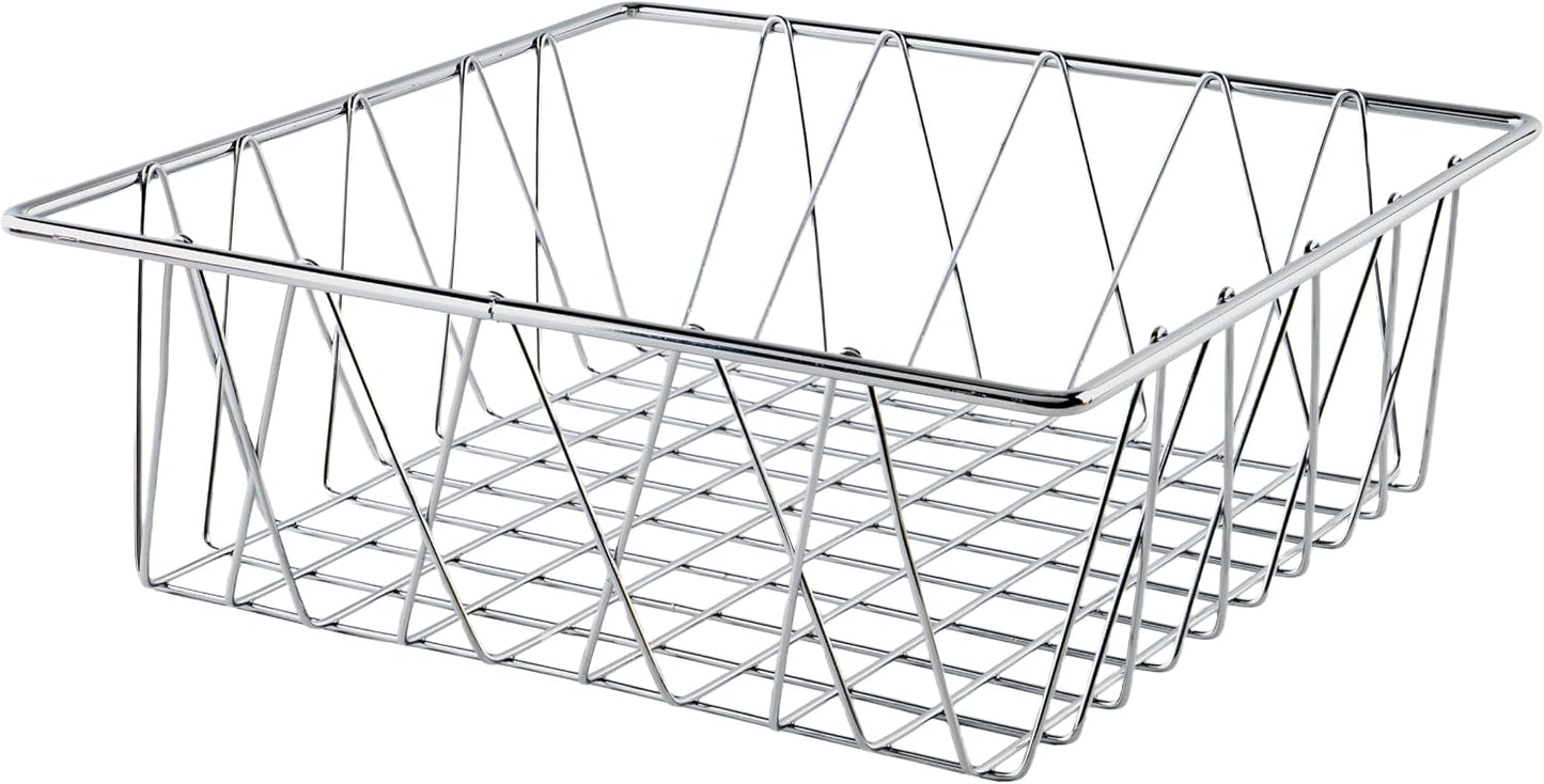 G.E.T. WB-315-MG Heavy Duty Iron Wire Utility Storage Basket/Bin with Handles, 11" x 8" x 8"