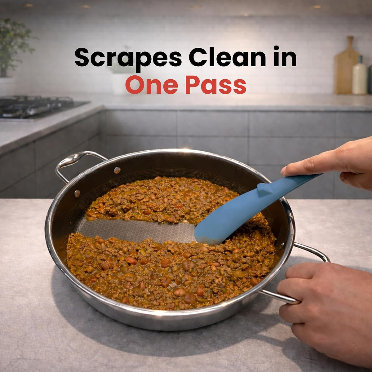 Salbree Seamless Silicone Spatula Spoon Multifunction Scoop Kitchen Spoon
