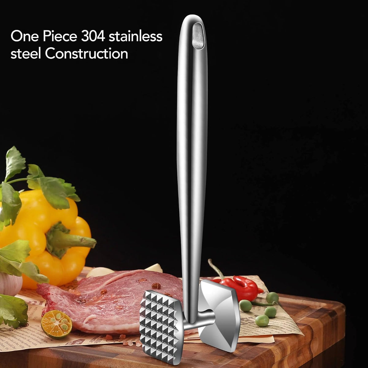 Aliglow Meat Tenderizer Hammer Tool Pounder For Tenderizing Beef Poultry