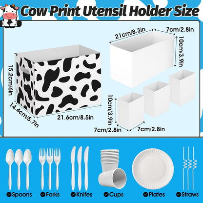 2PCS Red Gingham Utensil Holder Paper Utensil Caddy for Gingham Party Supplies Disposable Cutlery Holder with Handles Party Favors Cutlery Caddy for Red and White Checkered Birthday Decorations