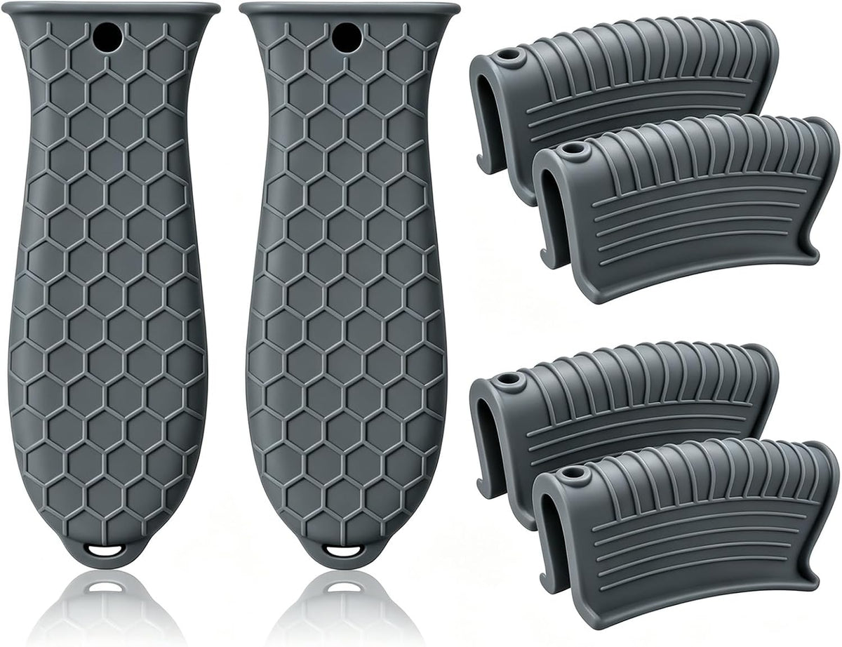 10Pcs Cast Iron Handle Cover, Silicone Pot Holders