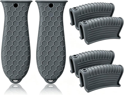 10Pcs Cast Iron Handle Cover, Silicone Pot Holders