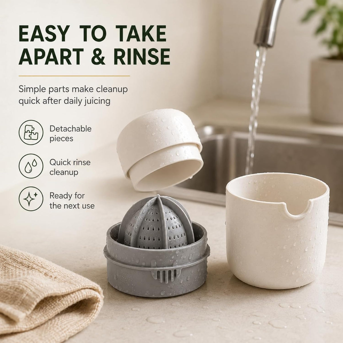 Manual Citrus Juicer Cup for Lemons, Oranges and Limes