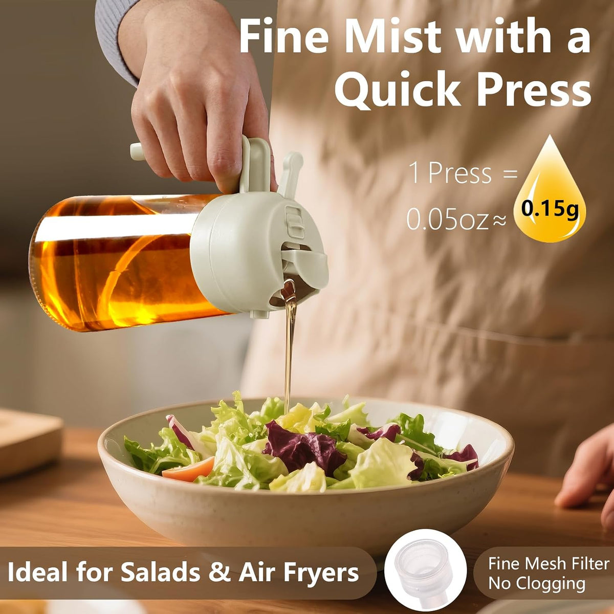 SWEET VIEW Olive Oil Sprayer for Cooking 16oz/470ml