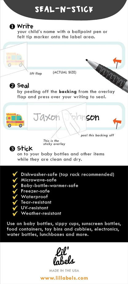 Removeable, Write-On Food Labels, Waterproof, Multipurpose, Freezer Safe, Self-Laminating Label, Dishwasher-Safe for Home Organization and Kitchen Labels (All-Purpose White), Made in The USA