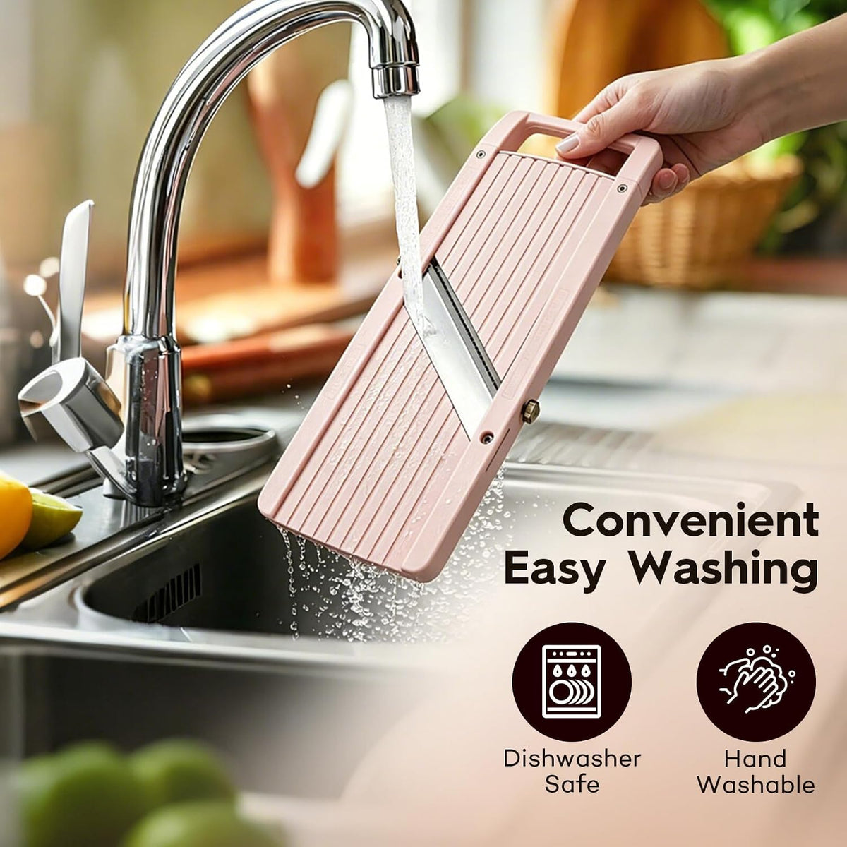 Mandoline Slicer for Kitchen, Upgrade Slicer for Vegetable, Professinal Japanese Vegetable Cutter with 4 Stainless Steel Blades