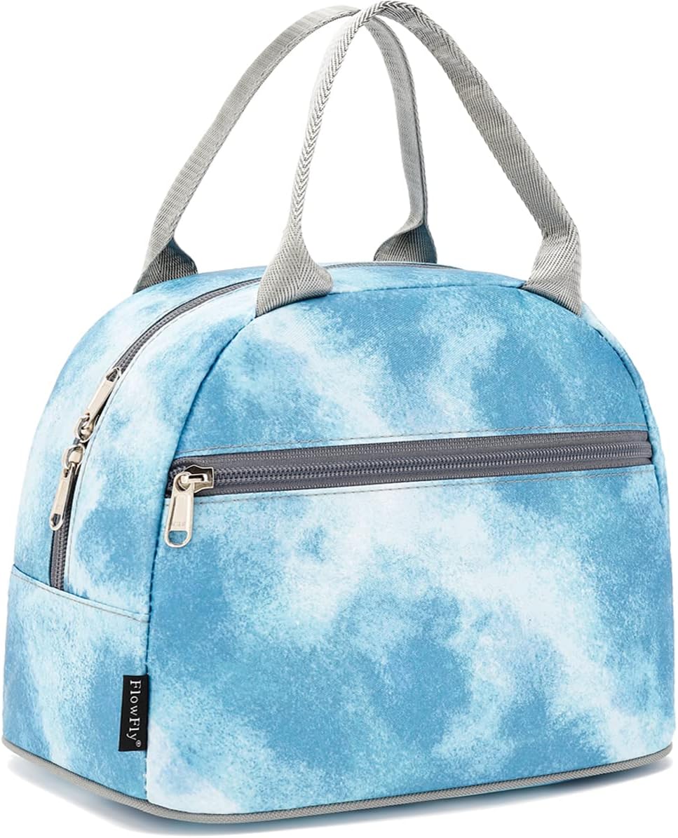 FlowFly Insulated Lunch Cooler Bag - Tote Bag Organizer for Women/Men, Black - Colors B