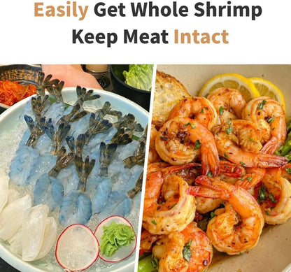 Shrimp Deveining tool Multi-Colored Shrimp Deveiner Tool Stainless Steel Shrimp Peeler and Deveiner Tool Seamless Shrimp Peeler for Easy Shrimp Deveining (Silver)