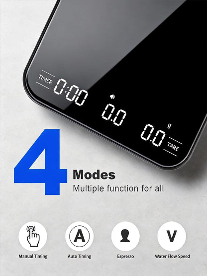Lamido M2 Mini Coffee Scale Digital with Auto Timer, Tempered Glass