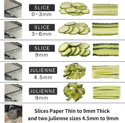 Weltonhm Mandoline Slicer for Kitchen, Mandolin and Julienne for Vegetables