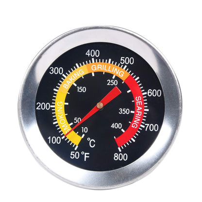 GasSaf Lid Thermometer Temperature Gauge Replacement for Nexgrill, Grill master 720-0697, Charmglow 720-0234, Aussie, Brinkman, Members Mark and Other Gas Grill, Oval Stainless Steel Heat Indicator