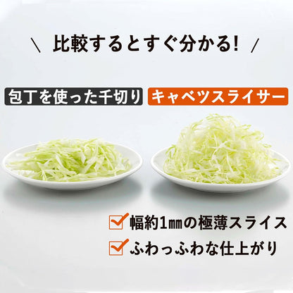 Shimomura Sales Tonkatsu Shop Tsubamesanjo 35950 Cabbage Slicer with Extra Fine Cut in Minutes, Made in Japan, Fluffy Julienne Slicer, 0.04 inch (1 mm) Wide, Sharp Sharpness, Whole Half Ball Slices