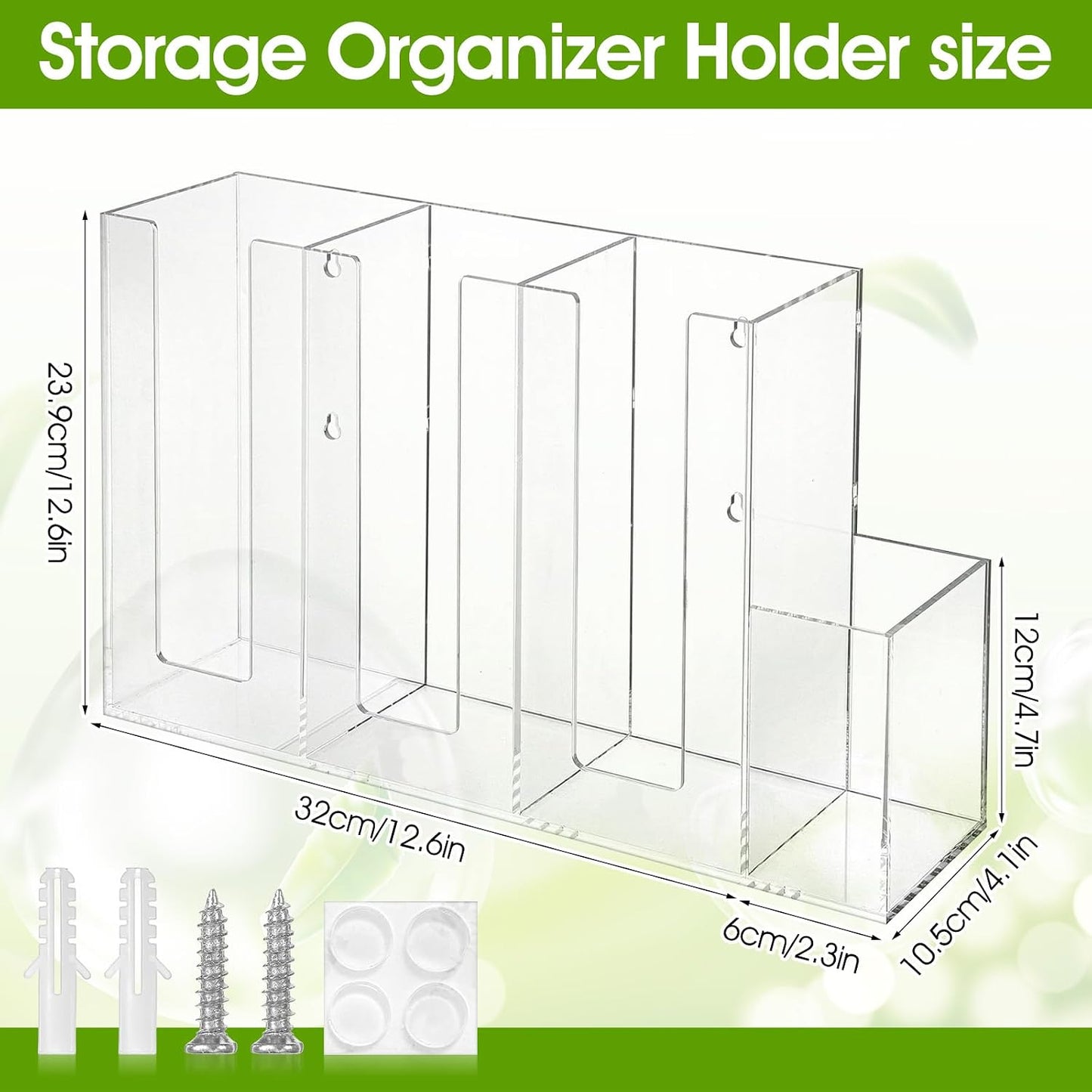 4 Compartments Acrylic Coffee Cup and Lid Holder, Plastic Disposable Paper Cups Dispenser Organizer Clear Lid Straw Holder Accessories for Bar, House, Kitchen, Coffee