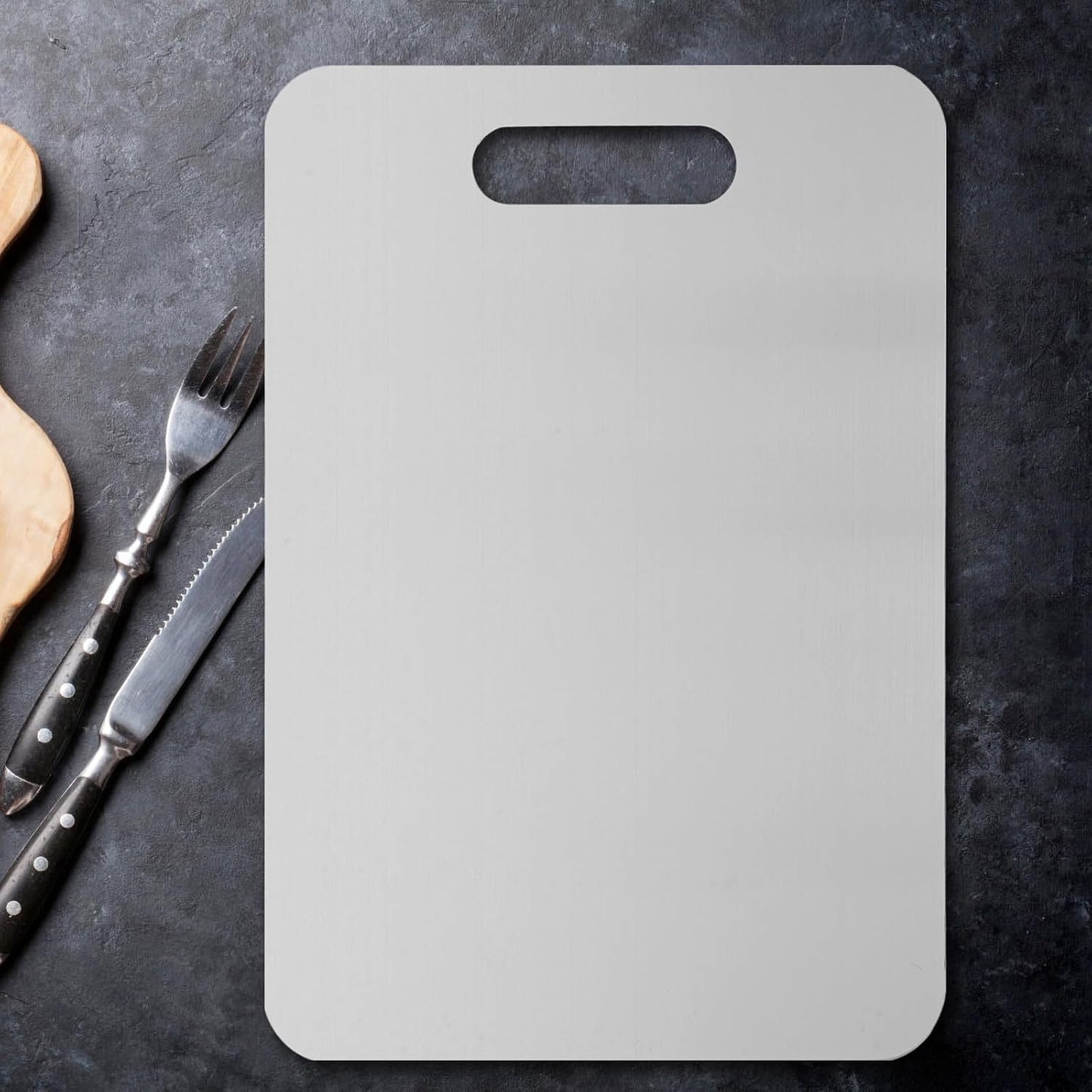 Yardwe Chopping Board for Home Double-sided Cutting Mat Stainless Steel Xxl Size Easy to Clean