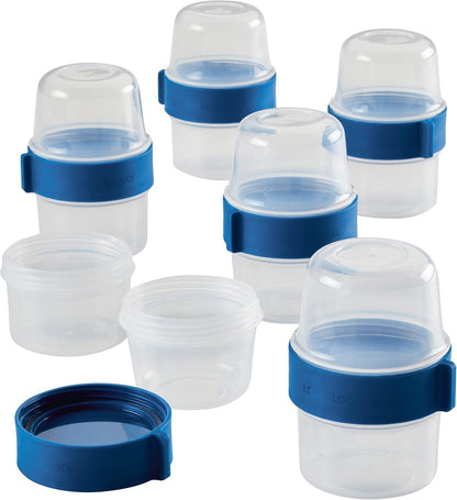 LOCK & LOCK LocknLock Easy Essentials Twist Two Way Food Storage Container, BPA-Free/Dishwasher Safe, 10-Piece Set, Clear